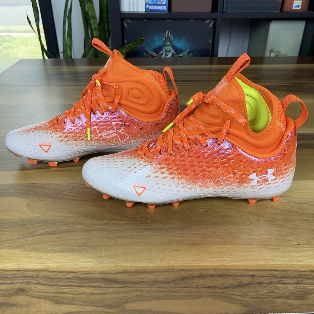 Under Armour Football Cleats Mens Sz 12 Spotlight Lux MC 2.0 Orange 3025082-800 - Picture 6 of 13